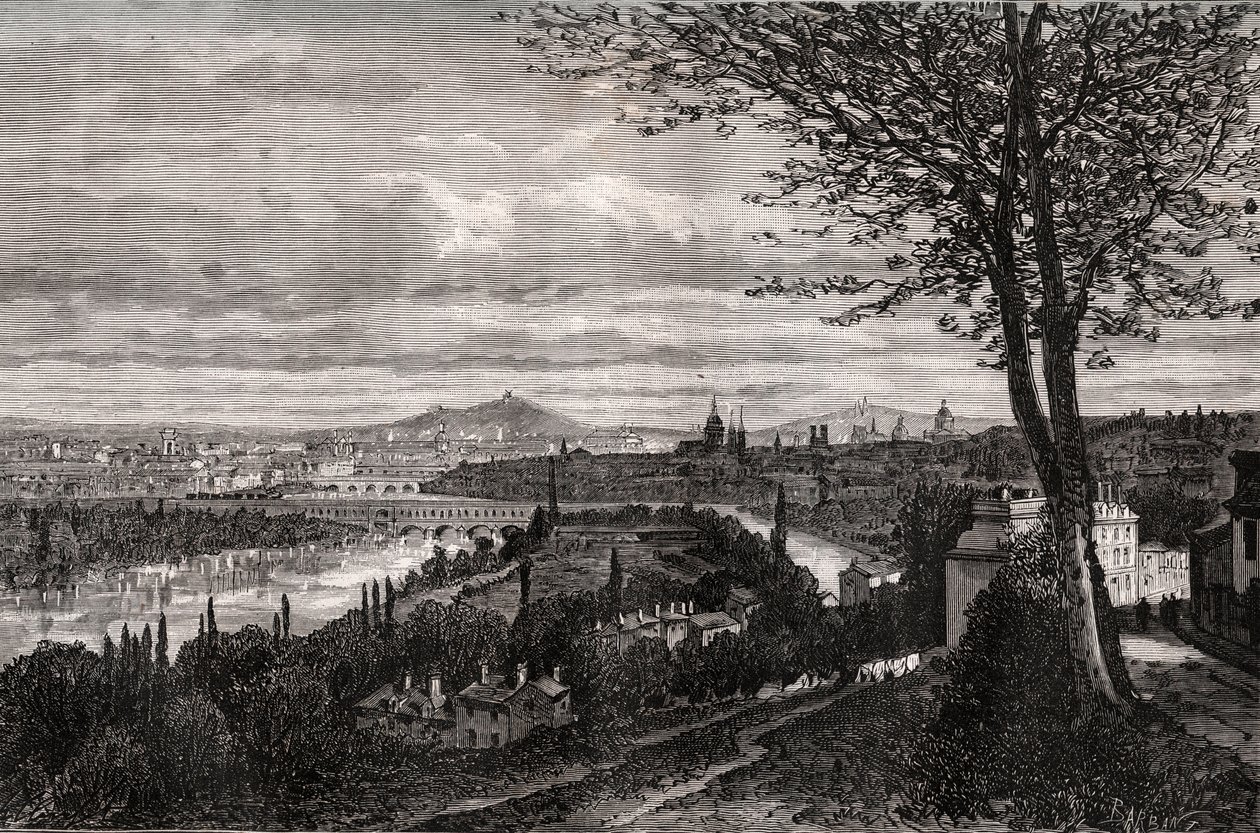 Bellevue (Seine-et-Oise) - VA Malt-Brown tarafından “La France illustrée: coğrafya, tarih, istatistiksel yönetim” de gravür. 1884 by French School