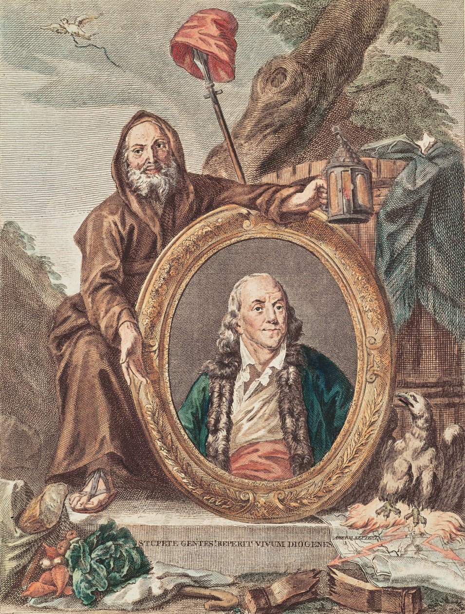 Benjamin Franklin (1706-90) by French School