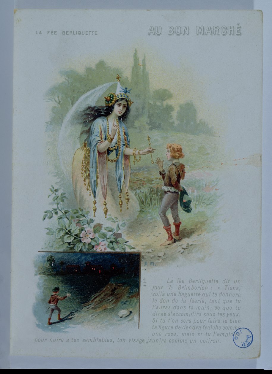 Peri Berliquette, Le Bon Marche reklamı, 1900 dolayları by French School