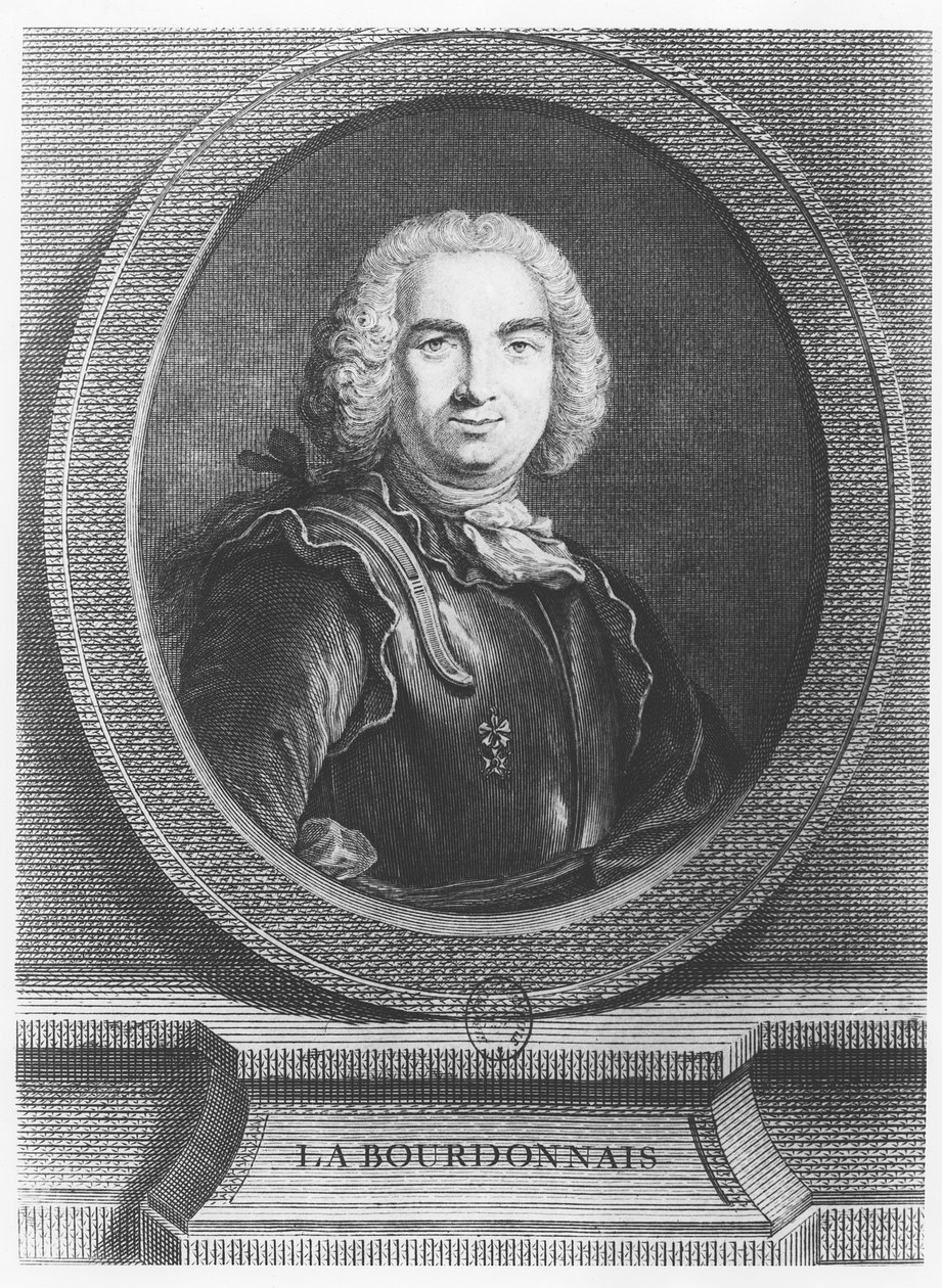 Bertrand François Mahé, La Bourdonnais Kontu (gravür) by French School