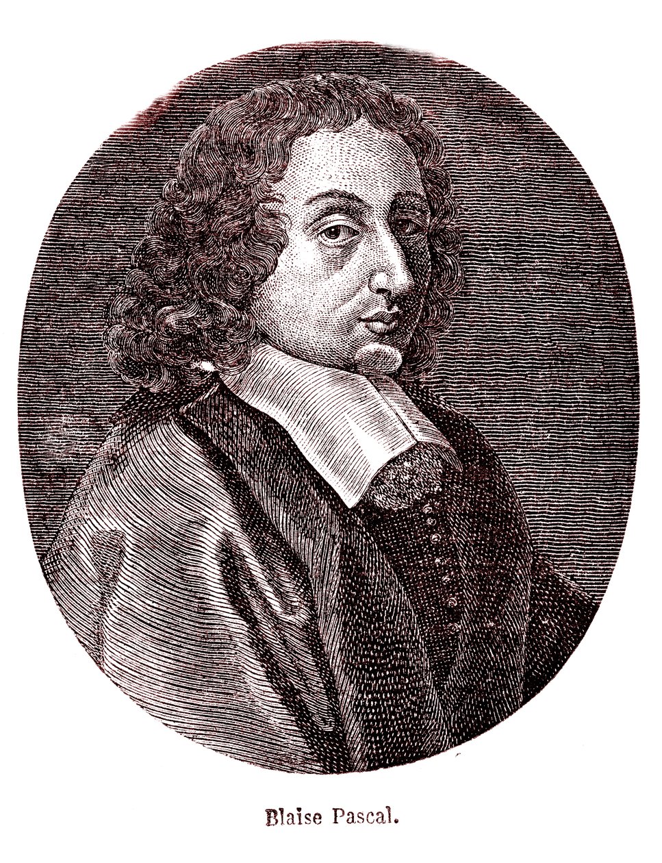 Blaise Pascal, Fransız matematikçi, filozof, fizikçi ve teolog. 1865 (gravür) by French School