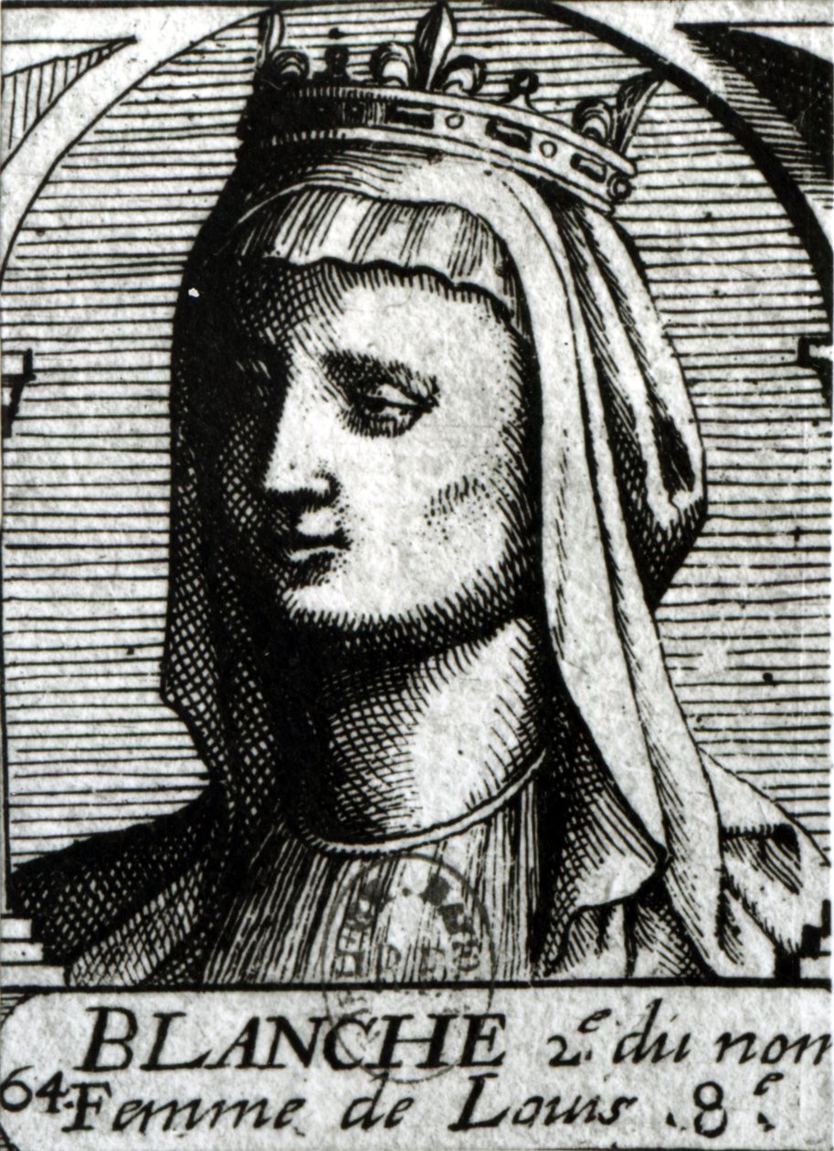 Kastilya Blanche (1188-1252) Fransa Kraliçesi by French School