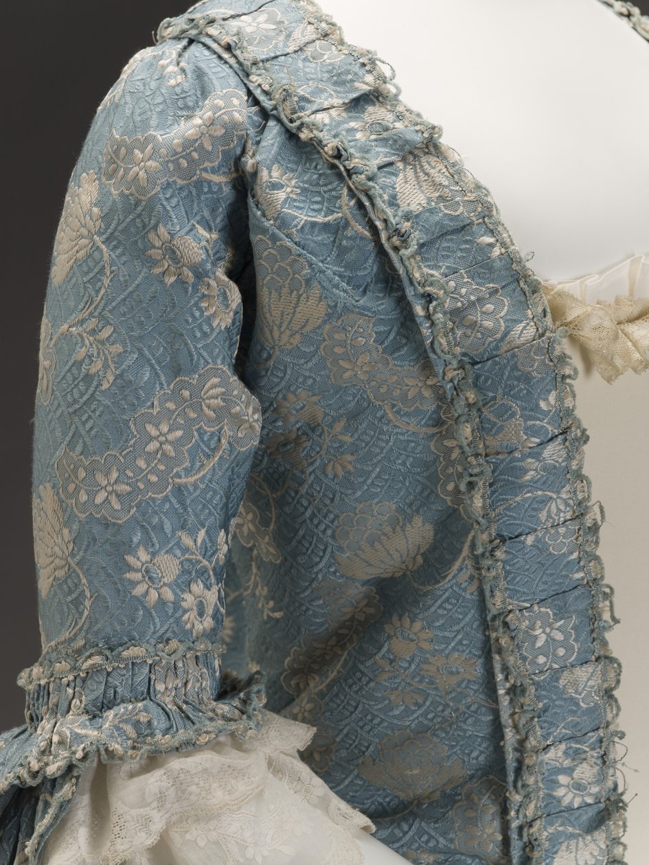 Mavi elbise, 1760 dolayları (ipek brokar) by French School