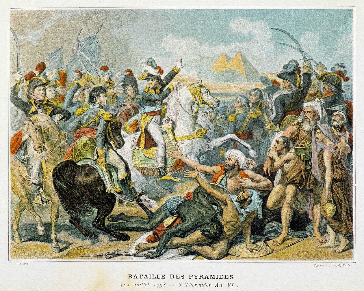 Bonaparte (ortada) ve askerleri, 21 Temmuz 1798