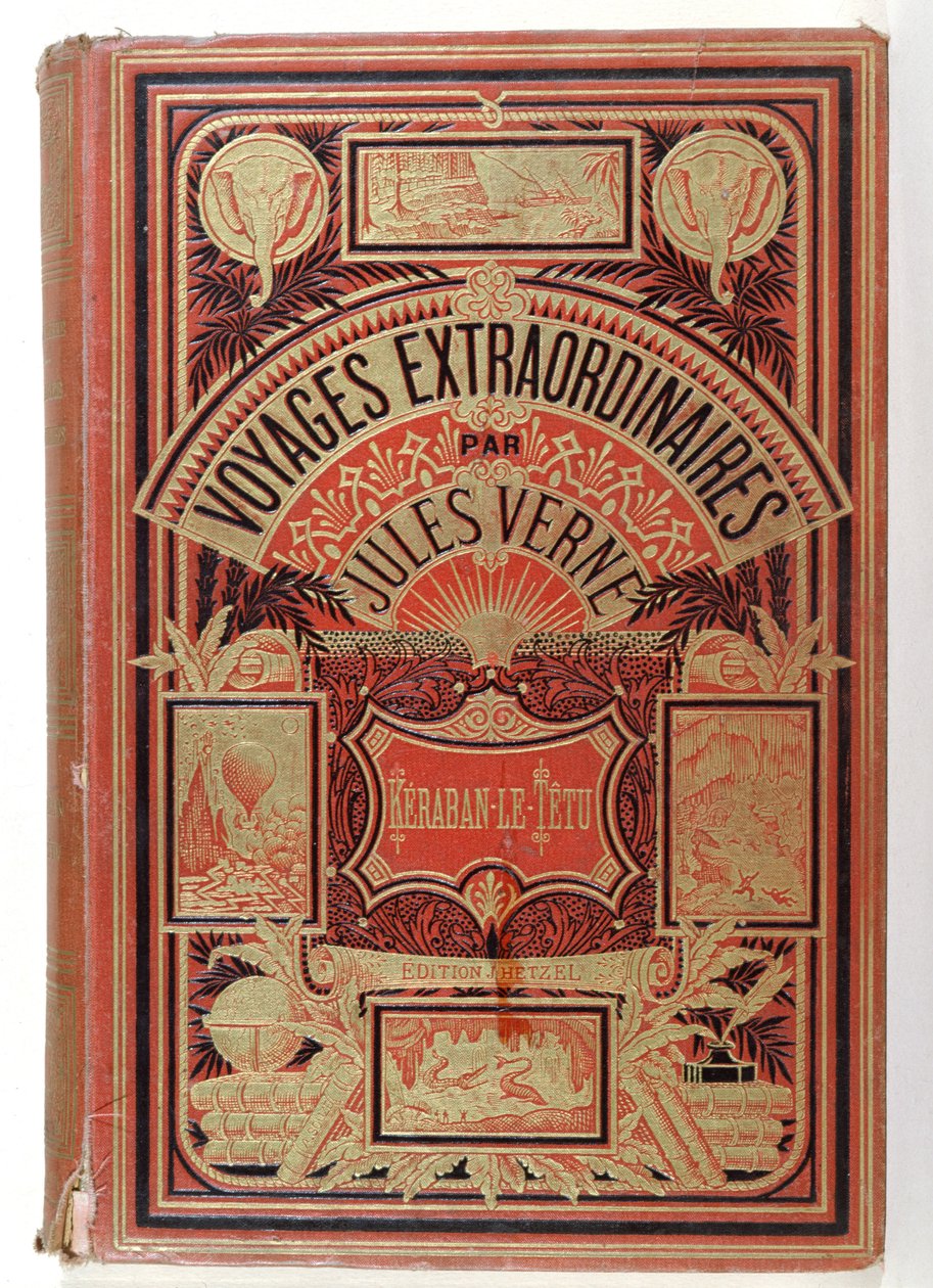 Esnek Olmayan Keraban Kitap Kapağı Jules Verne (1828-1905), baskılar Hetzel, 1883 by French School