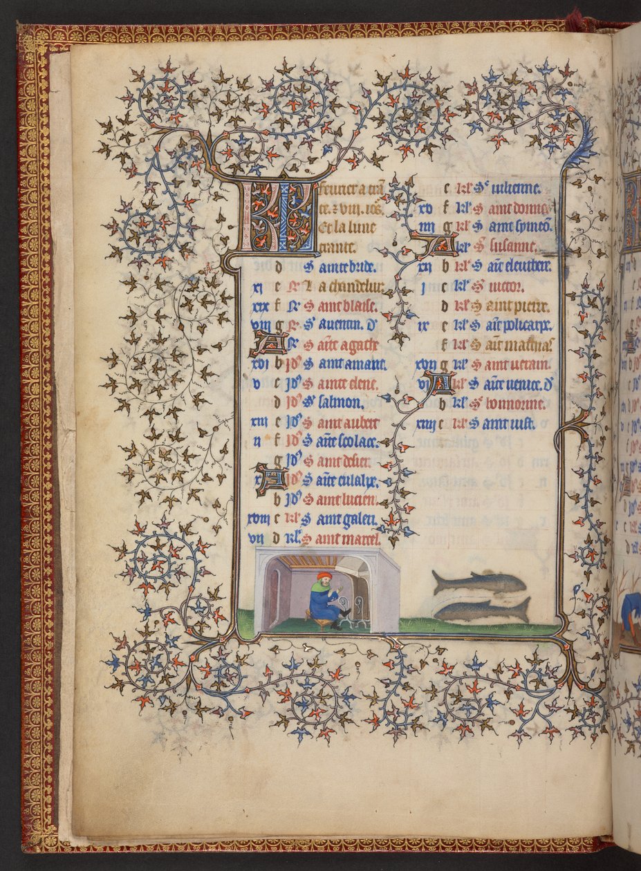 Saat Kitabı, Add MS 32454 f.2v, Fransa by French School