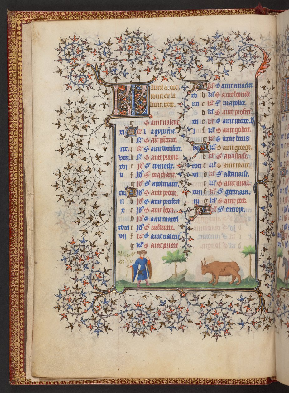 Çalışma Saatleri Kitabı, Add MS 32454 f.3v, Fransa by French School