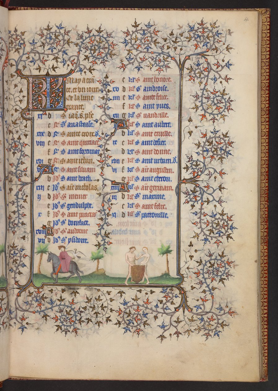 Saat Kitabı, Add MS 32454 f.4r, Fransa by French School
