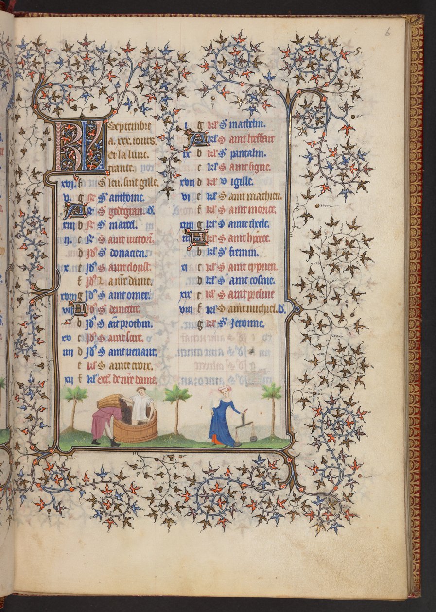 Saat Kitabı, Add MS 32454 f.6r, Fransa by French School