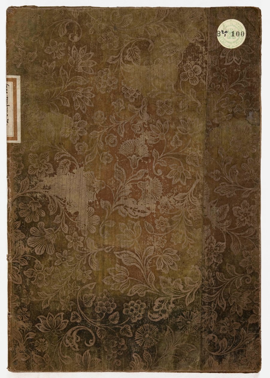 Lucca Ducal Sarayı Görgü Kuralları Kitabı, Lucca, 1805 (işlemeli tekstil ve kağıt) by French School