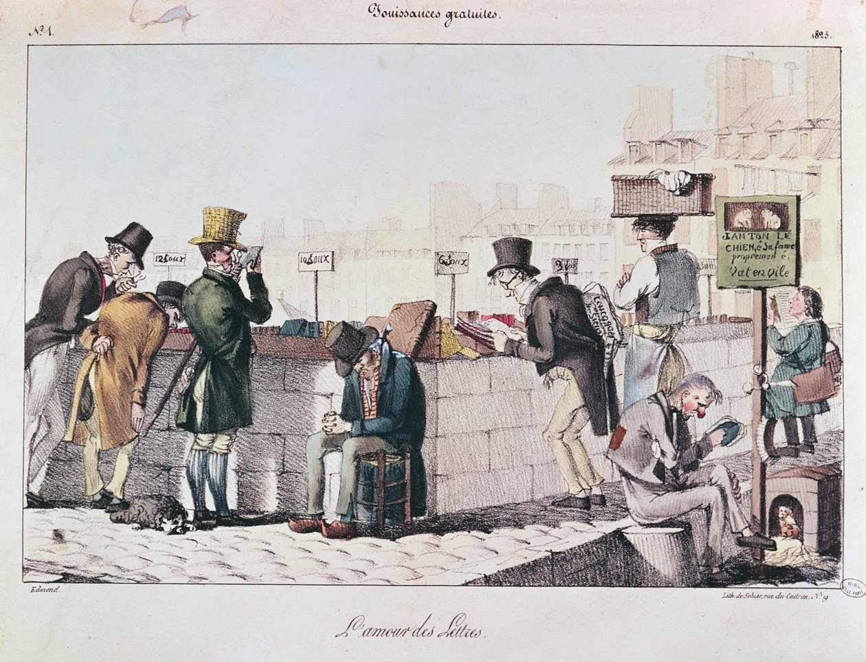 Bouquinistes, 19. yüzyılın başlarında Paris