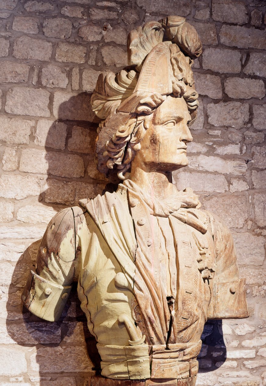 Yay figürü: Fransız korsanının büstü. 17. yüzyıl Saint Malo, şehir müzesi by French School