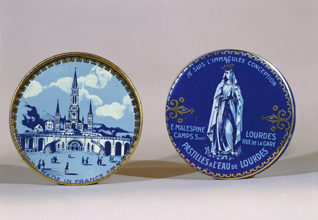 Lourdes suyuyla yapılmış pastil kutusu by French School