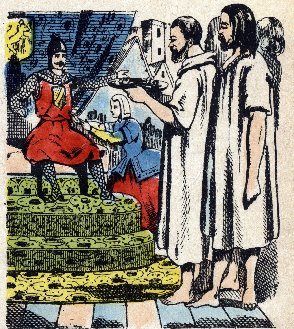 Calais Burghers, 1346'da Edward III'ün önünde, Epinal Resim 19. yüzyıl (gravür) by French School