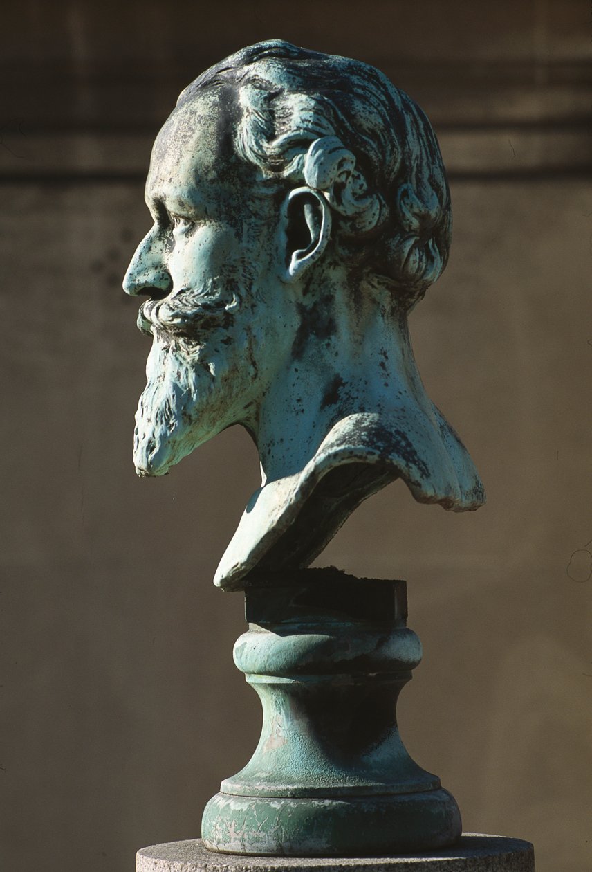 Edouard Manet büstü (1832-83) (bronz) (ayrıca bkz. 287311) by French School