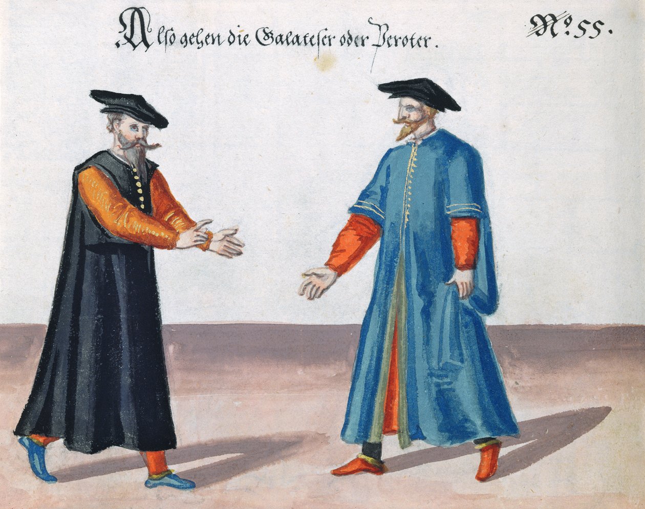 Bizans İmparatoru, A. Racinet'in 'Le Costume Historique'inden (renkli taş) by French School