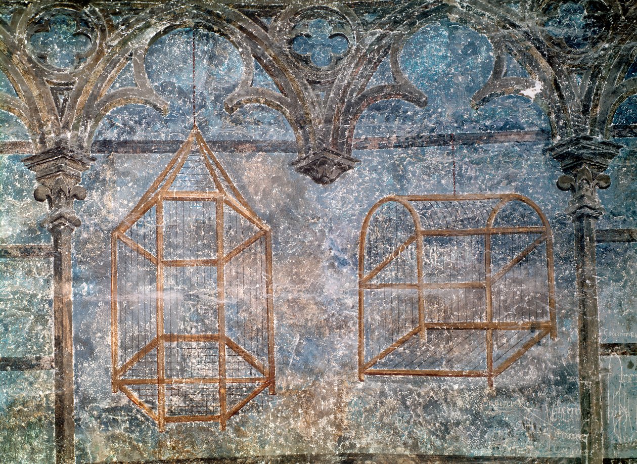 Popes yatak odasından kafesler ve mimari detaylar, 1334-62 by French School