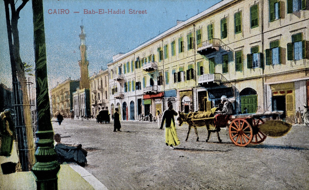 Kahire kartpostalı: Bab El Hadid Caddesi, c. 1900 (kartpostal) by French School