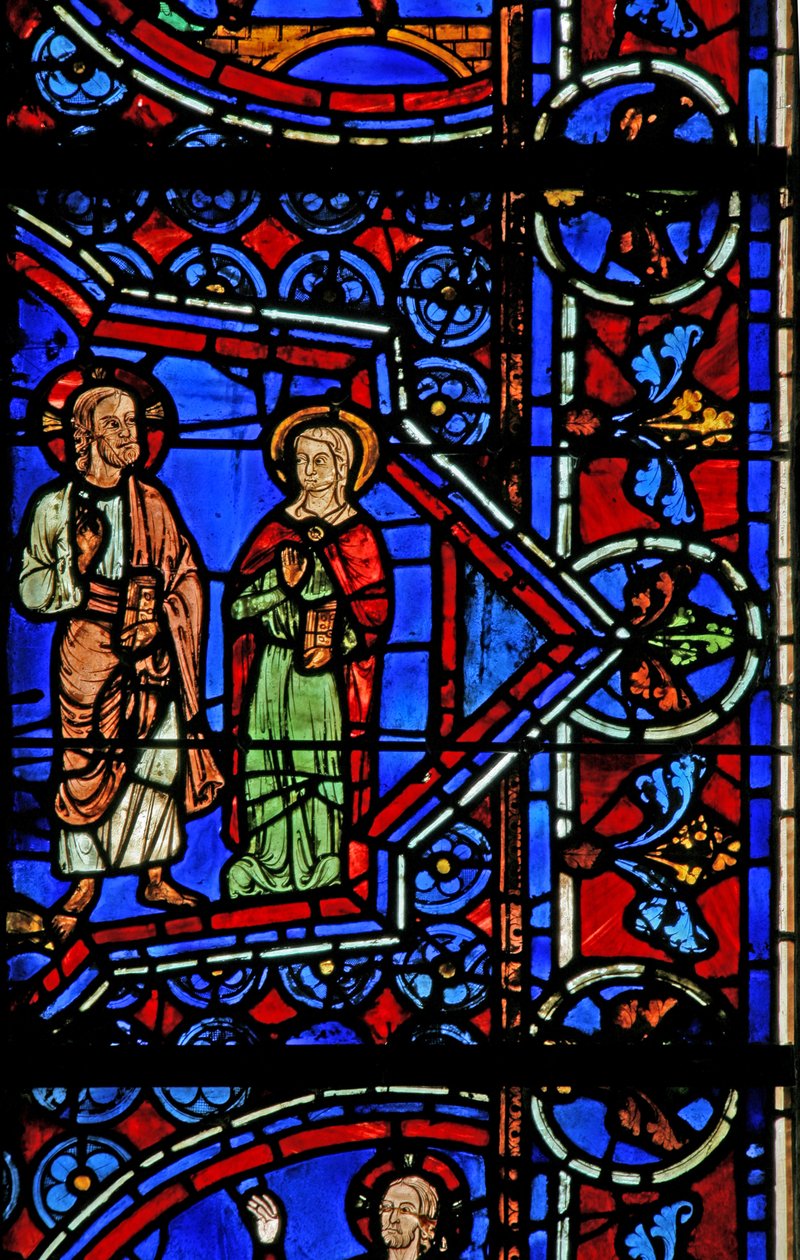 Cana Marriage: Mary artık şarap olmadığını söylüyor (w30a) by French School