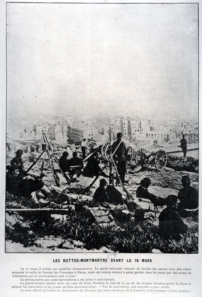 18 Mart 1871 arifesinde Buttes-Montmartre