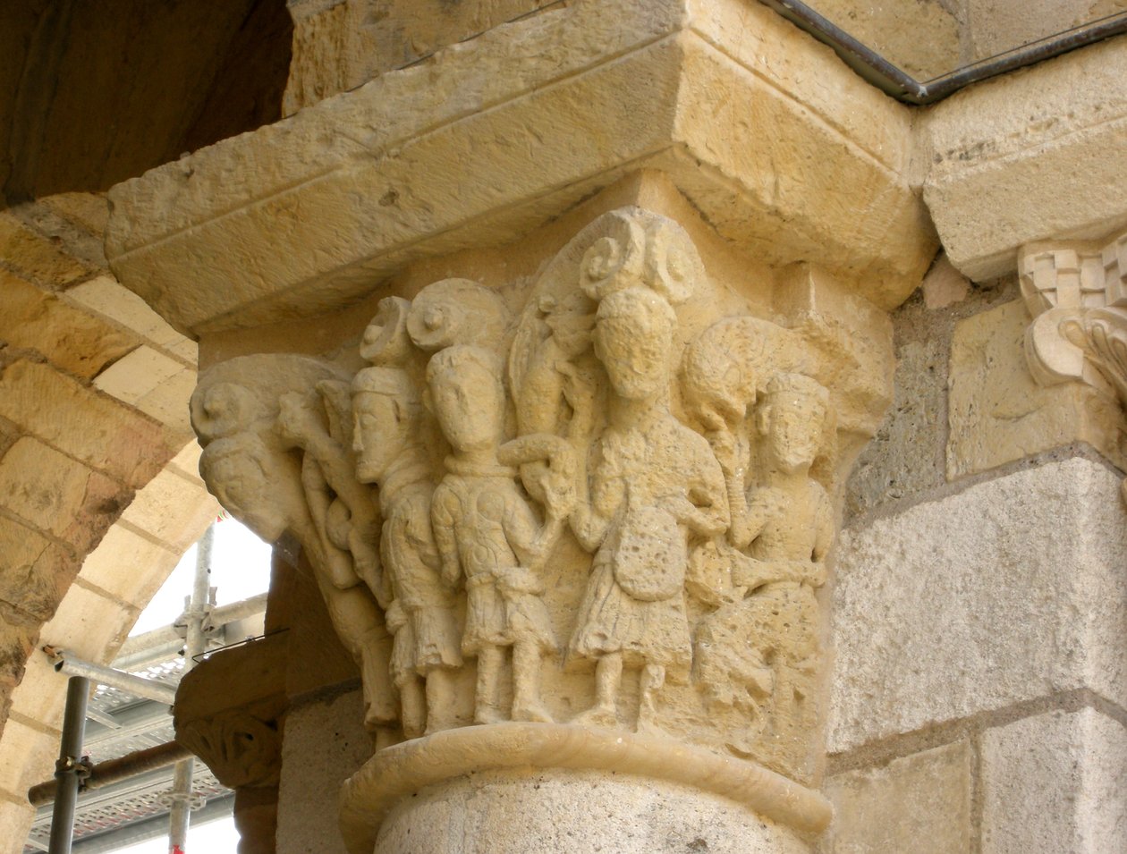 Bir grup erkeği betimleyen sermaye by French School