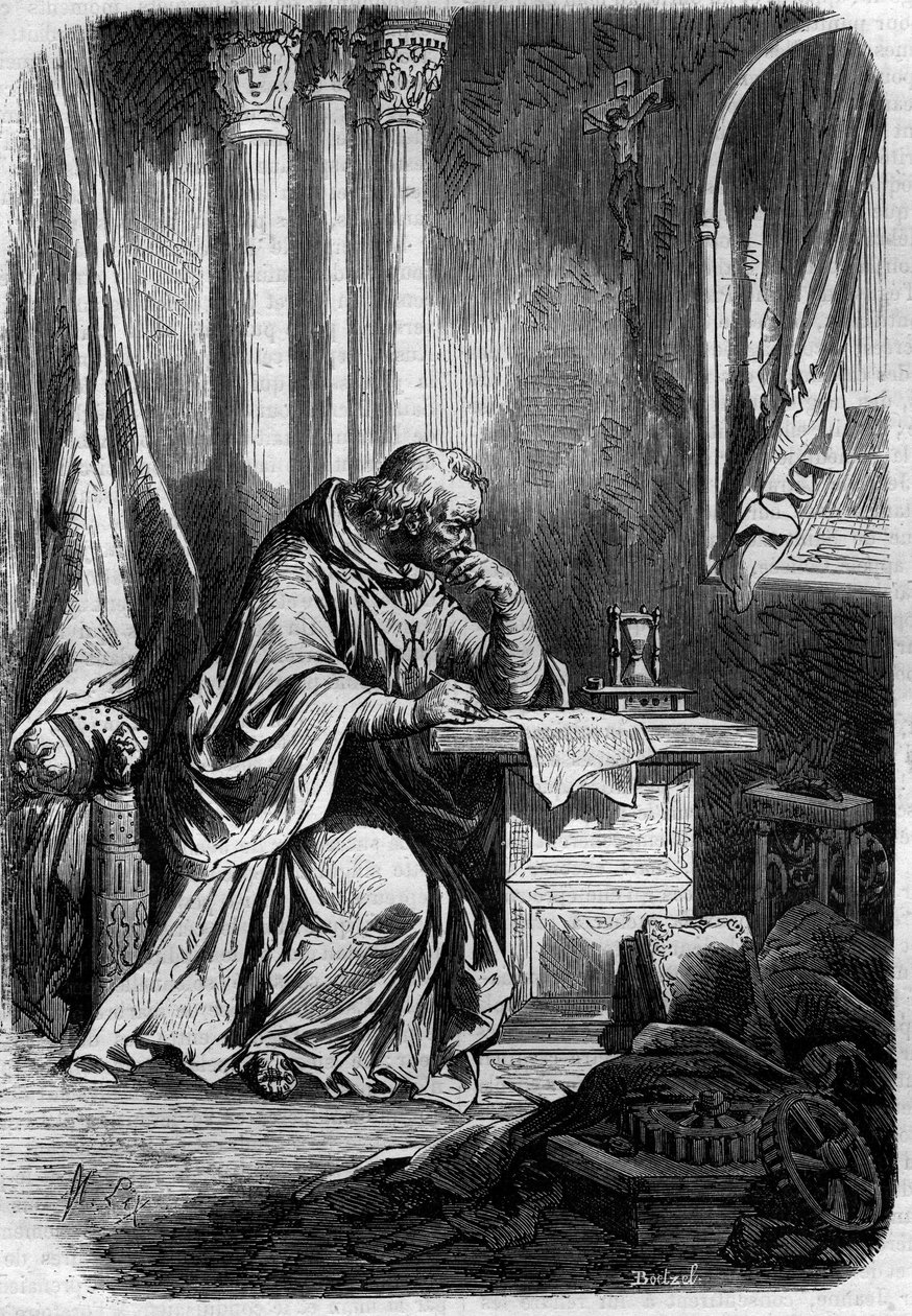 Papa Jeanne'nin kardinal sevgilisi (855'ten 858'e kadar Papa). Maurice Lachatre tarafından “Yüzyıllar boyunca Papalar-krallar-kraliçeler-ve-İmparatorların Tarihi”nde gravür by French School