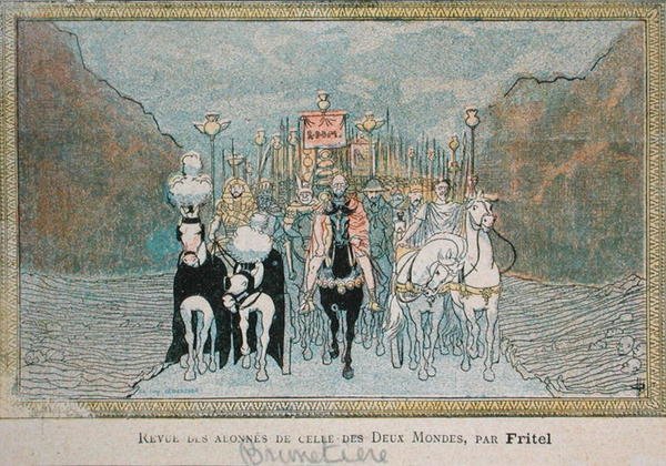 Fransız Edebi Eleştirmen Karikatürü, Ferdinand Brunetiere (1849-1906), c.1900 (renkli taş) by French School