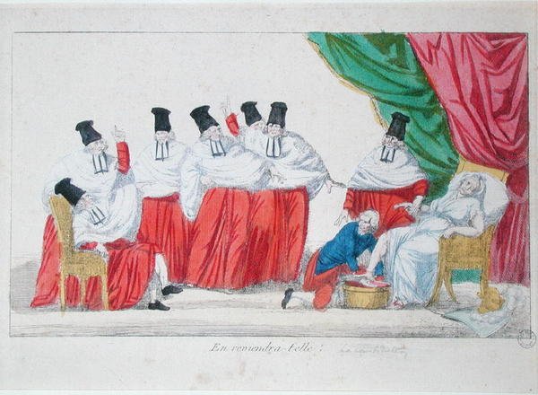 Fransız Anayasasının doğuşunun karikatürü by French School