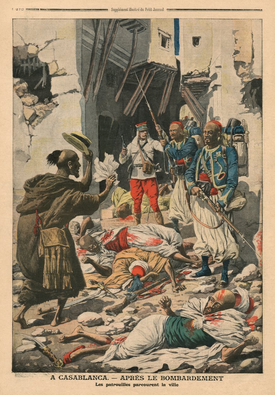 Casablanca after the bombing, illustration from 