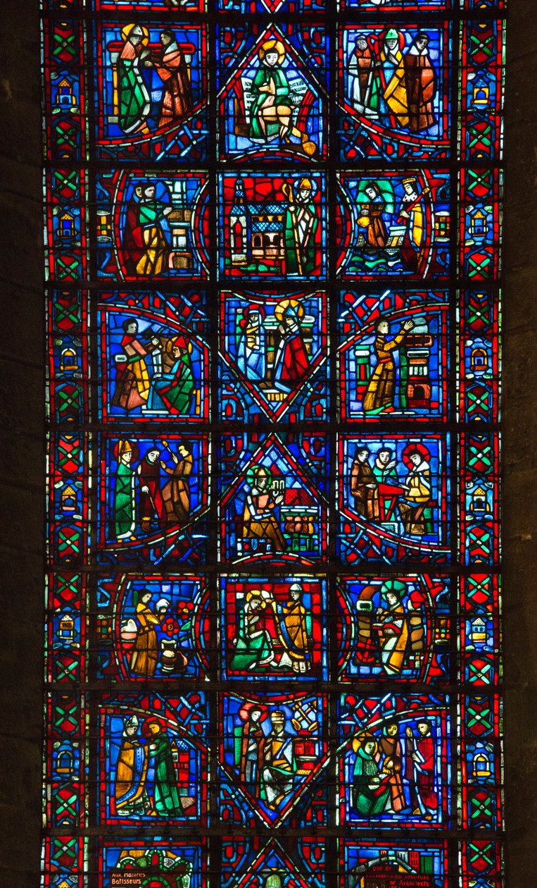 Chartres Katedrali, vitray: aziz fulbert