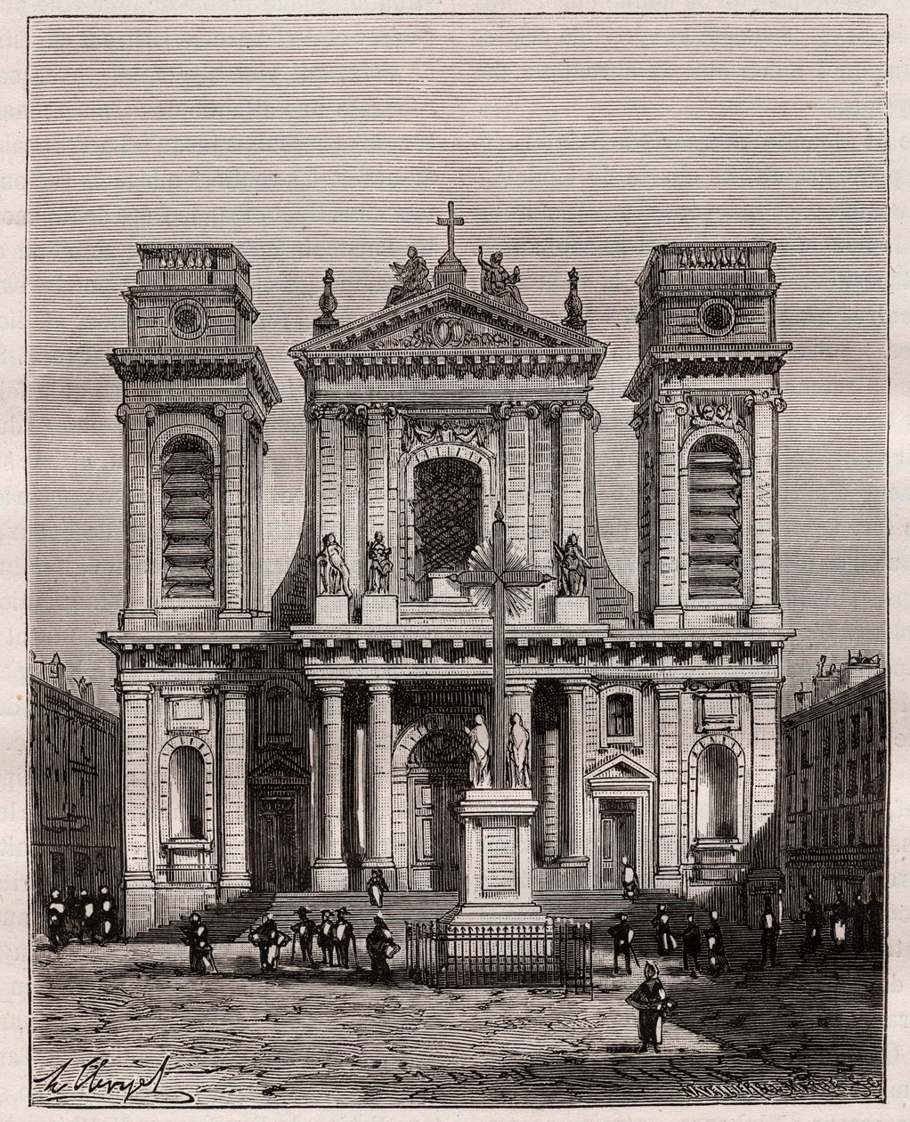 Cathedrale Notre-Dame-de-l'Assomption de Montauban - (Varsayımın Leydisi) - Tarn-et-Garonne - V.-A. Malt Brown. 1884 by French School