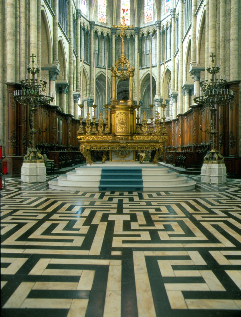Cathedrale de Saint Omer (Kuzey 59): Sunak ve labirent. by French School