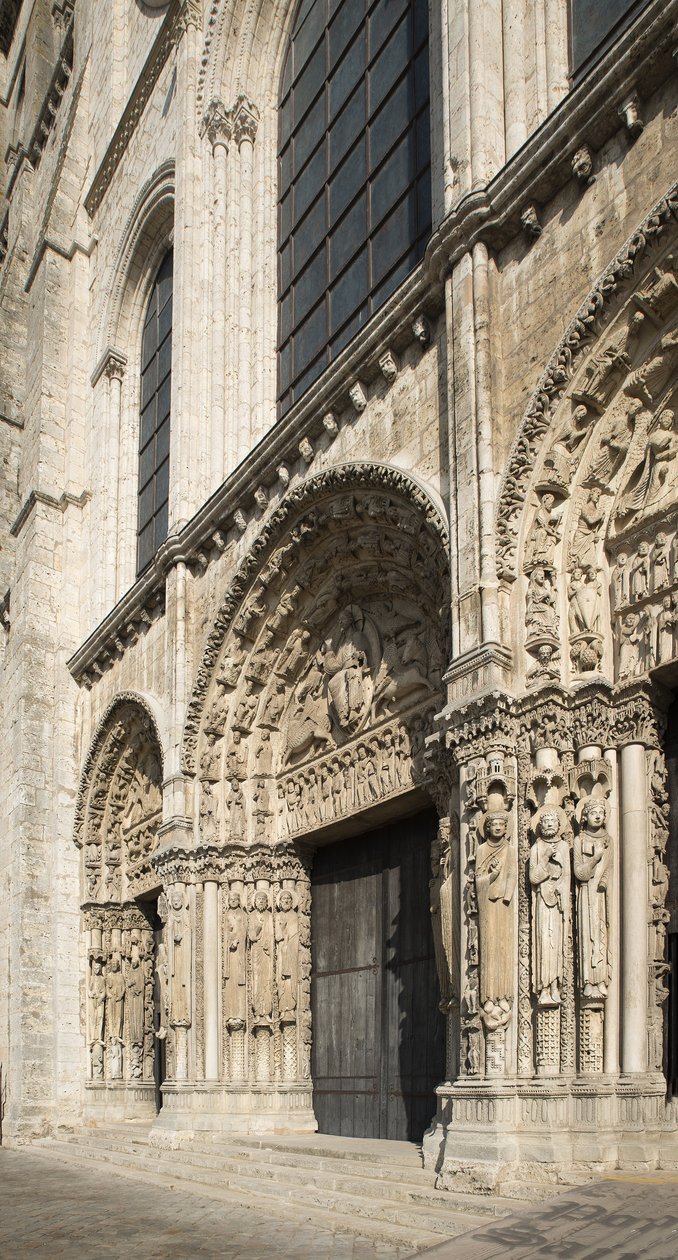 Chartres Katedrali, portal kraliyet cephesi batı by French School