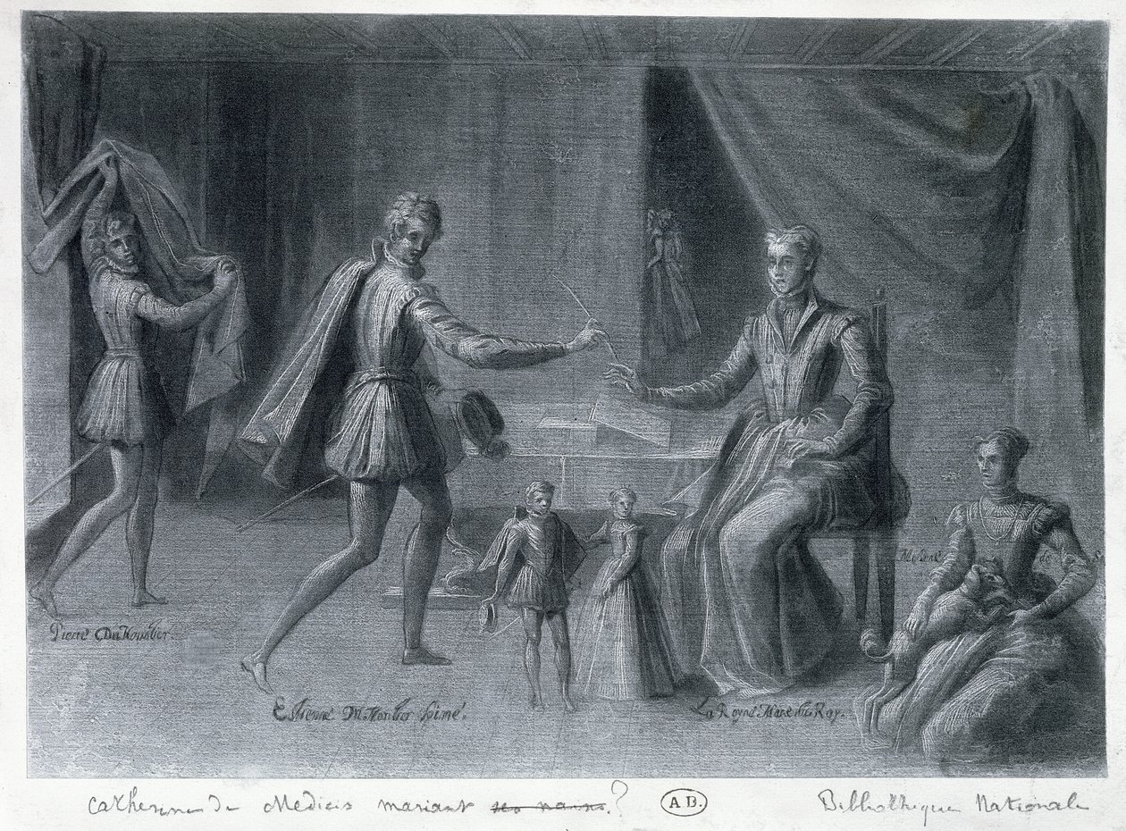 Catherine de Medici (1519-89) ve Cüceleri by French School