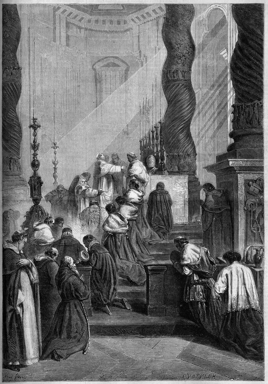 Katolik Ayini - Paskalya - 1860: Papa Pius IX (veya Pio 9) by French School