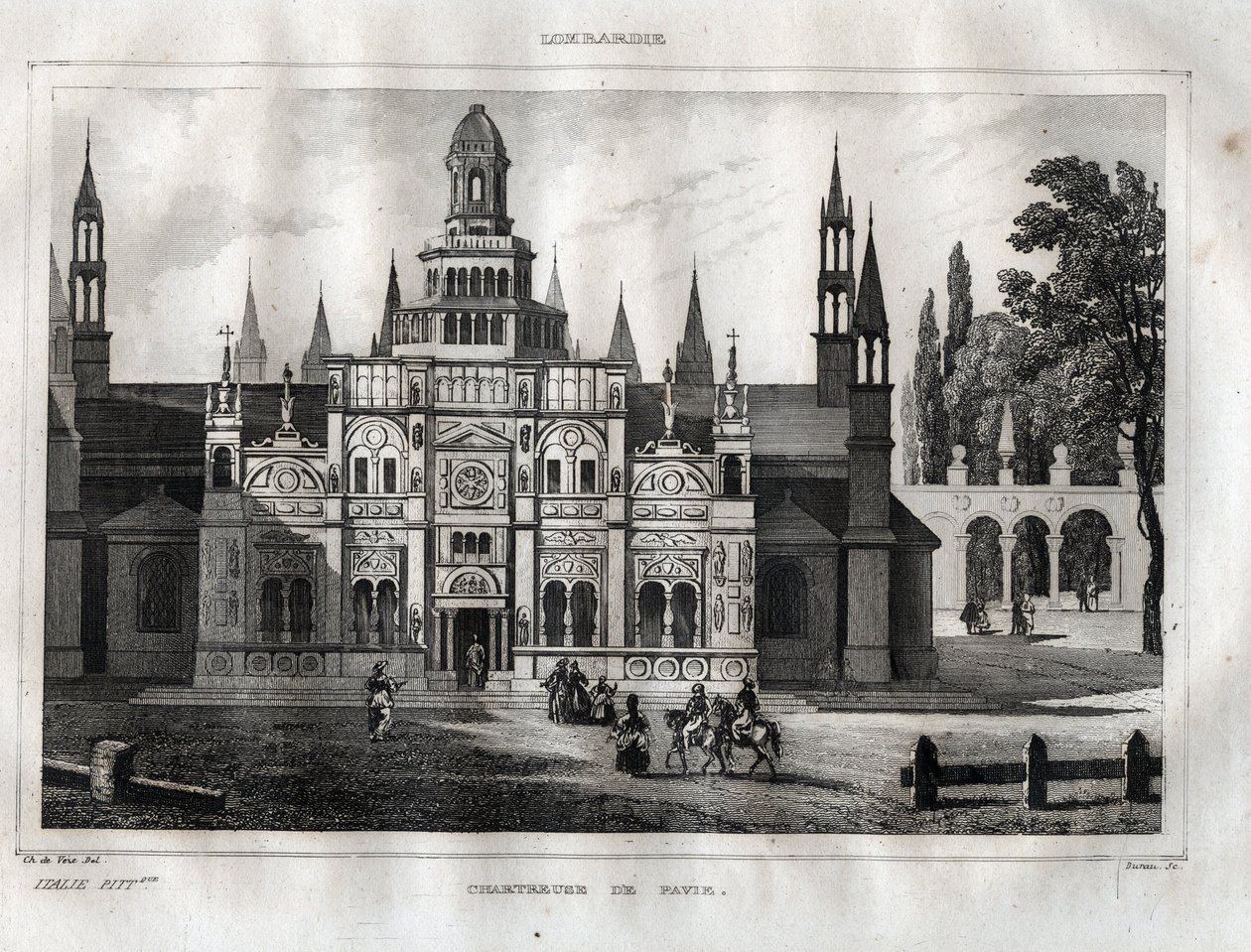 Certosa di Pavia - Pavia Chartreuse - M. de Norvins, Ch. Nodier 1834-1836. by French School
