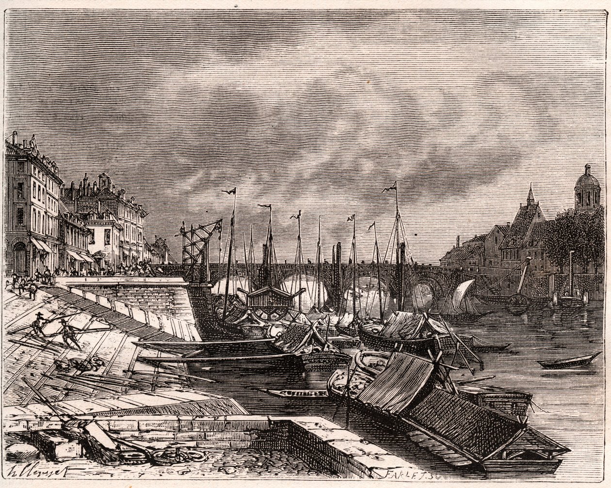 Chalon-sur-Saone (Chalon sur Saone) - Saone-et-Loire - V.-A. Malt Brown. 1884 by French School