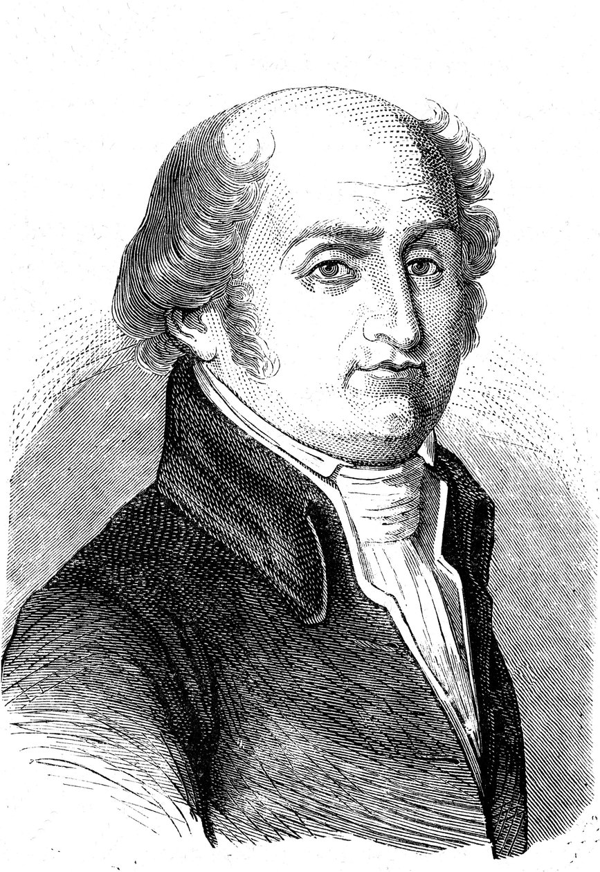 CharlesGilbert ROMME (1750-1795), Fransız matematikçi, devrimci ve politikacı. Gravür 1868 by French School