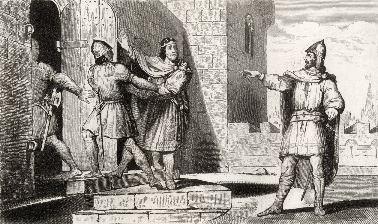 Charles III (879-929), askerlerinden biri tarafından esir alınan Basit, Colart tarafından yayınlanan 