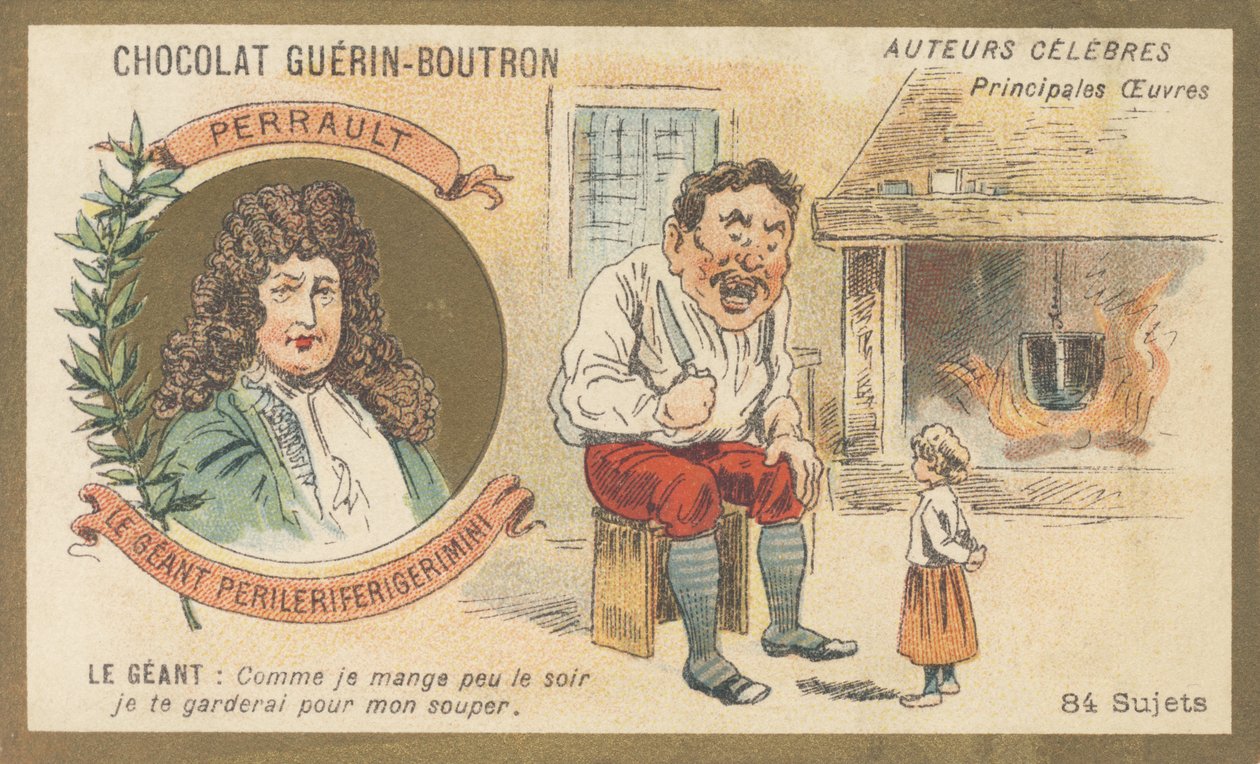 Charles Perrault (1628-1703), Fransız edebiyatçı, “Le geant Perileriferigerimini”nin yazarı by French School