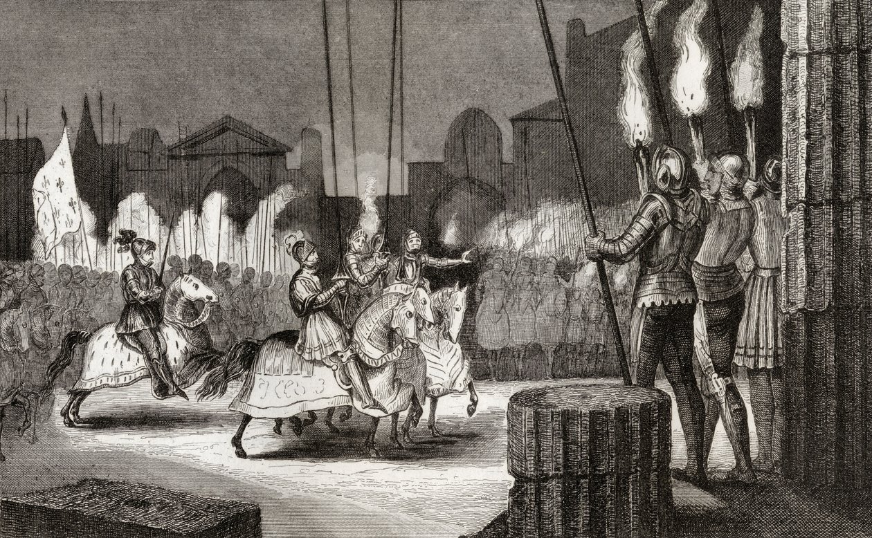 Charles VII (1470-98) enters Rome in 1494 to be declared Emperor of the Orient, from 