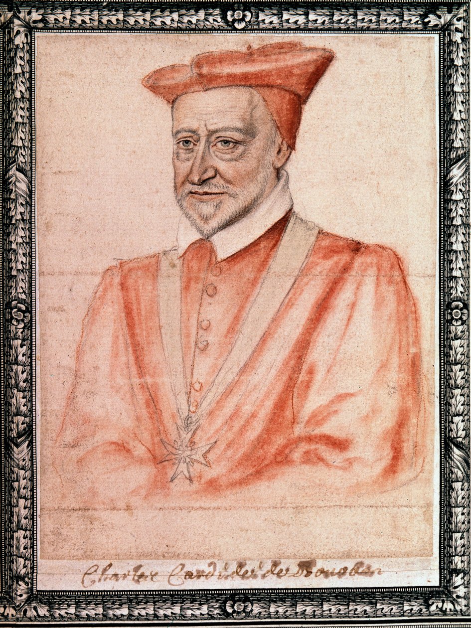 Charles de Bourbon (1523 - 1590), Rouen Başpiskoposu (çizim) by French School