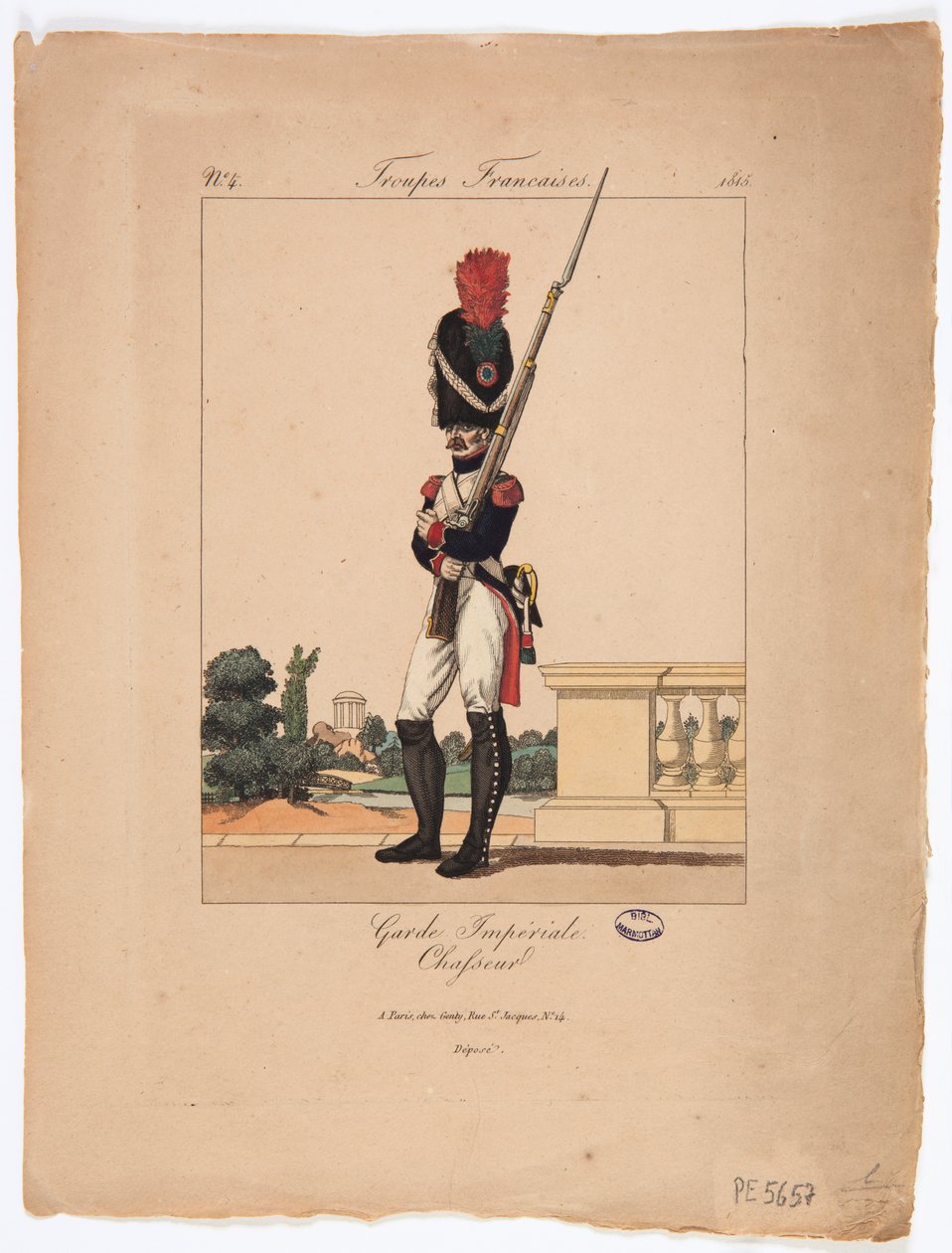 İmparatorluk Muhafızları Chasseur, Fransız Birlikleri, no. 4 by French School