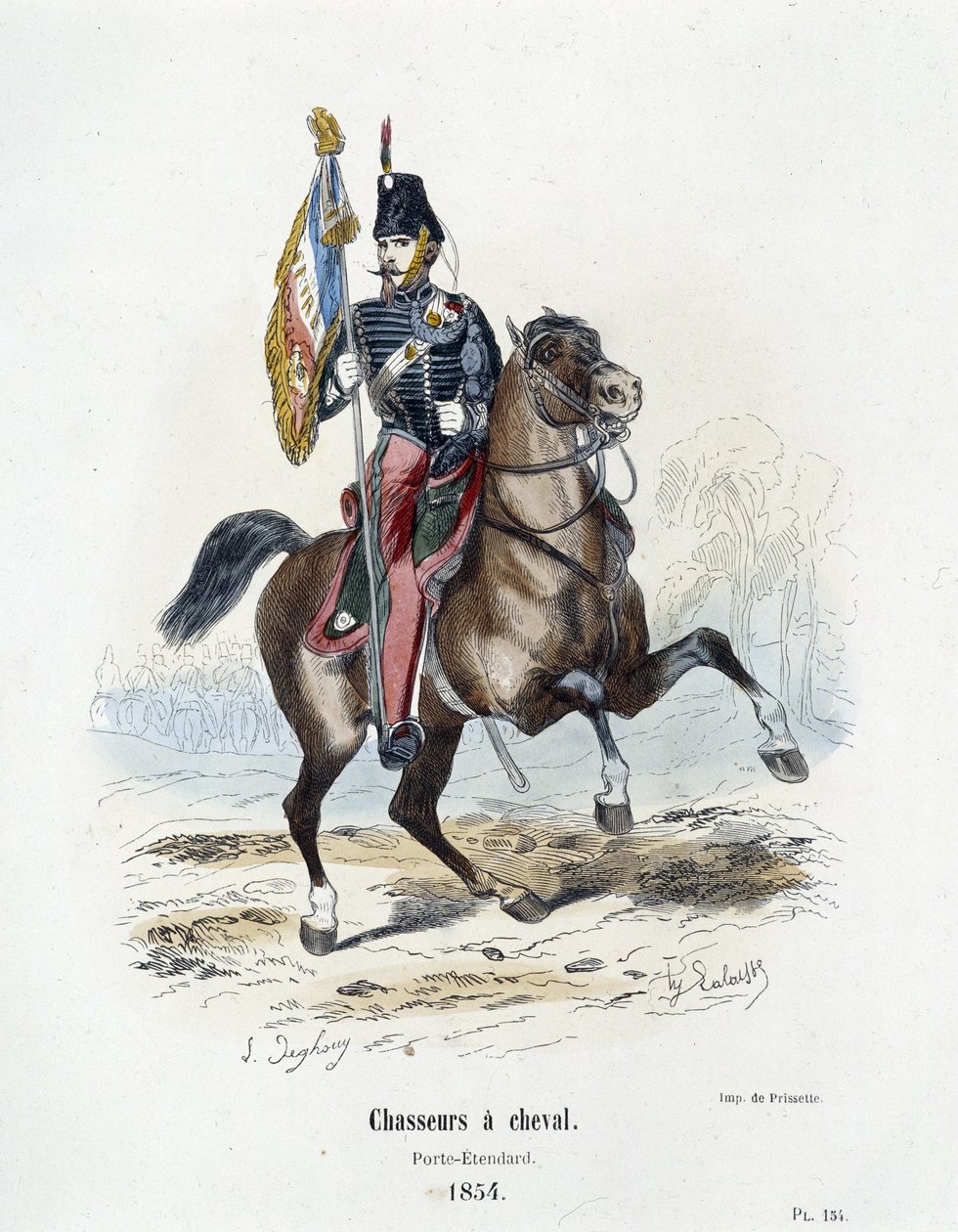 At sırtında avcılar: Porte - 1854