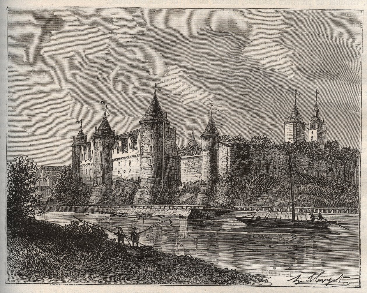 Chateau de Josselin - Morbihan en Bretagne - V.A. Malt-Kahverengi. 1884 by French School