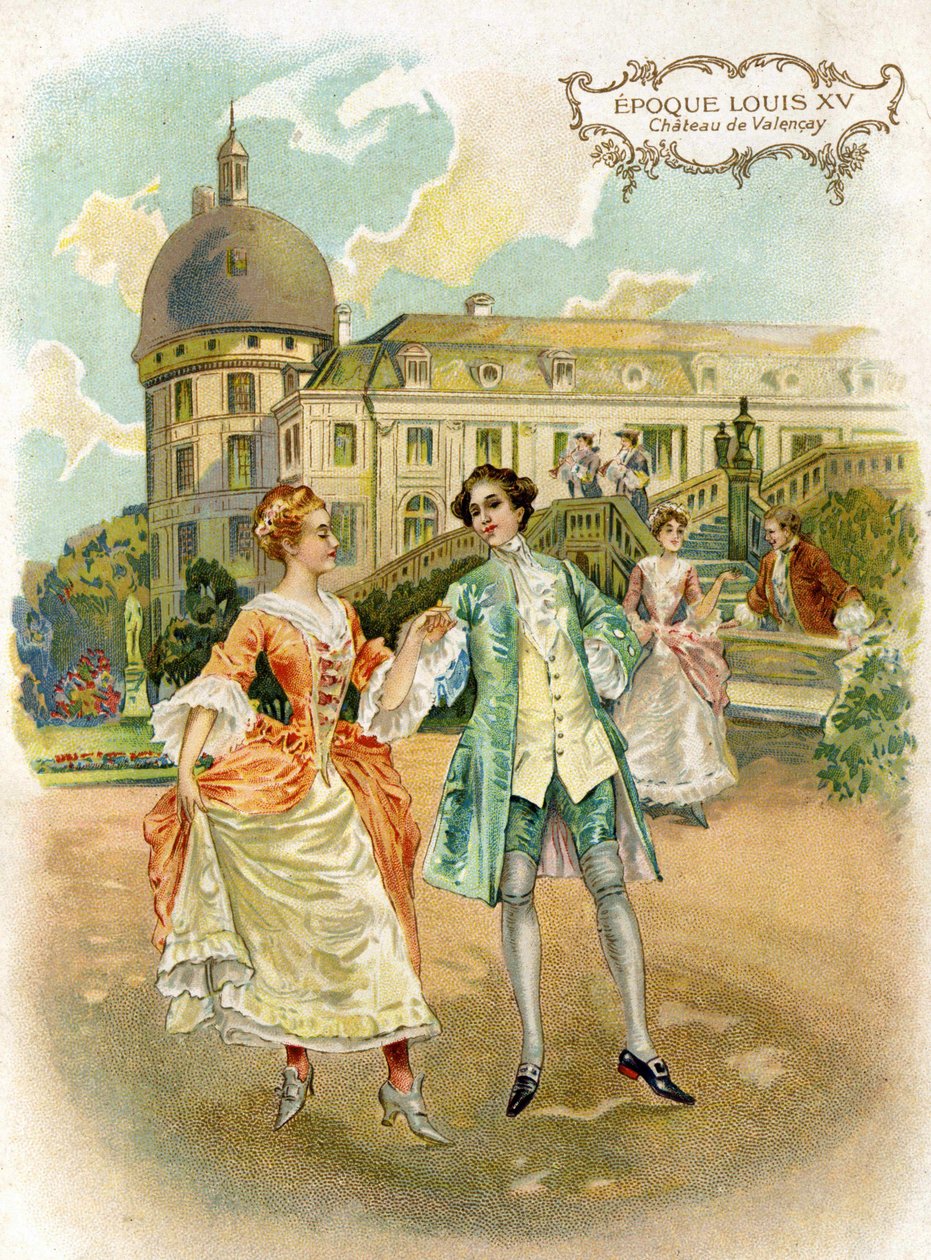 Louis XV zamanında Chateau de Valençay (Indre). by French School