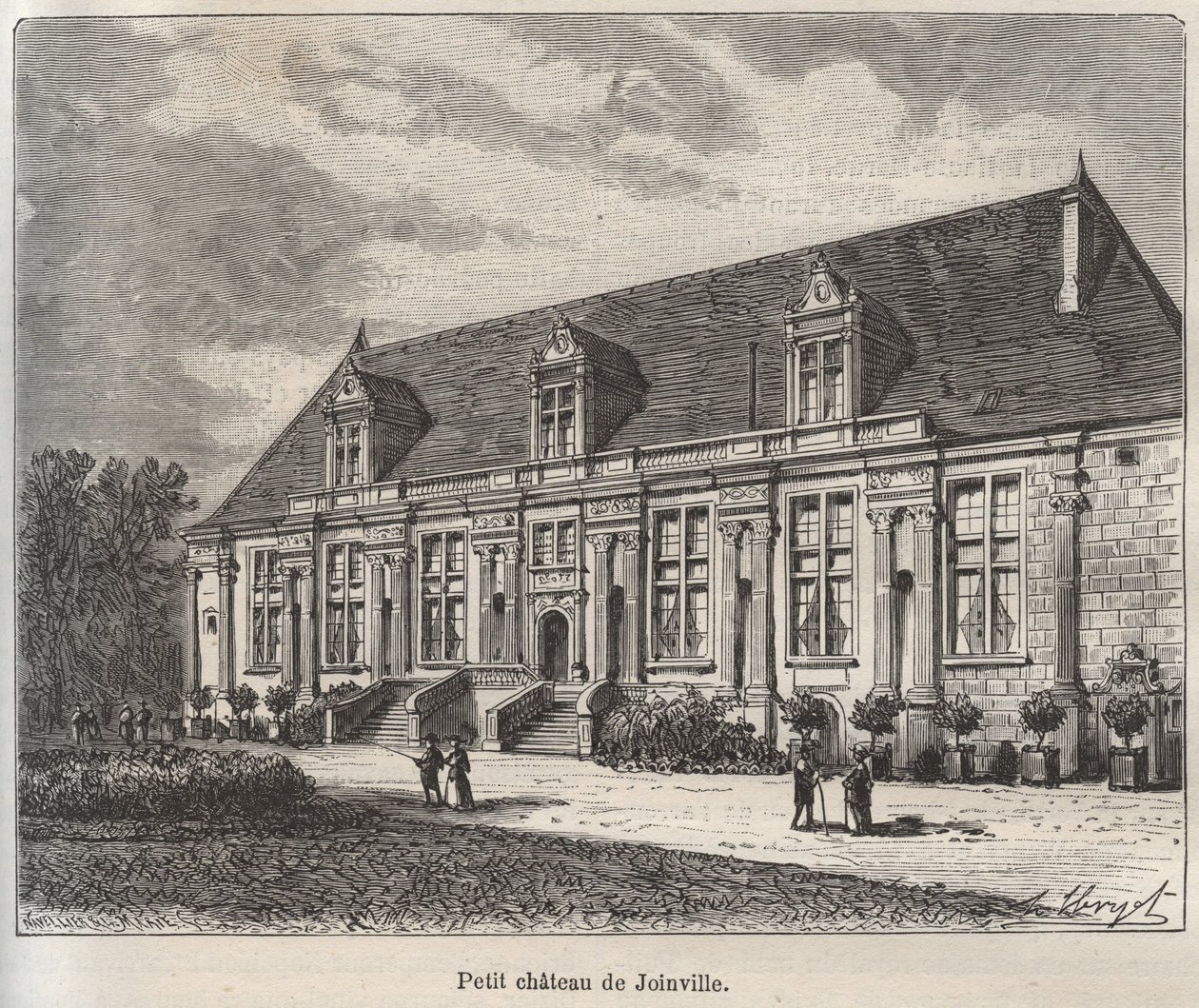 Chateau du Grand Jardin, Joinville - Haute-Marne - V.A. Malt-Kahverengi. 1884 by French School