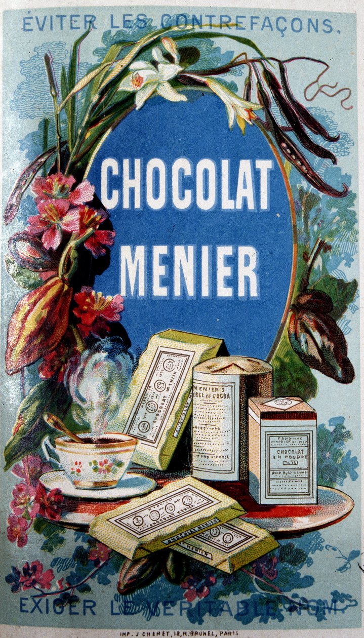 Çikolata reklamı “” Menier”” ve “Karşı yüz ifadelerinden kaçının””” by French School