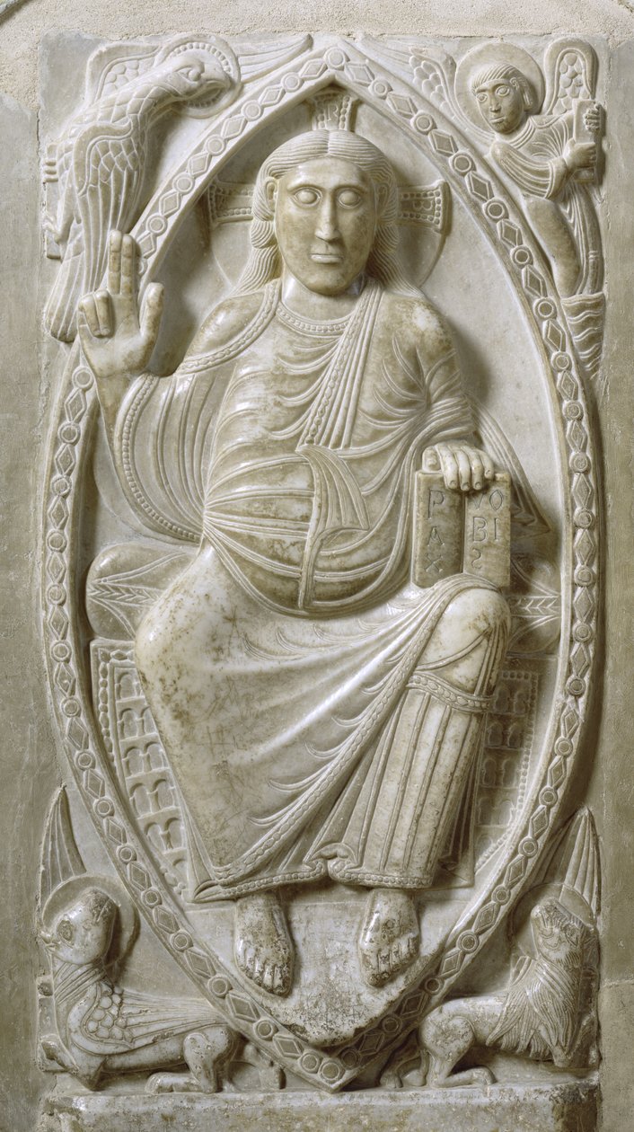 Gezici (mermer) gelen Majesteleri İsa by French School
