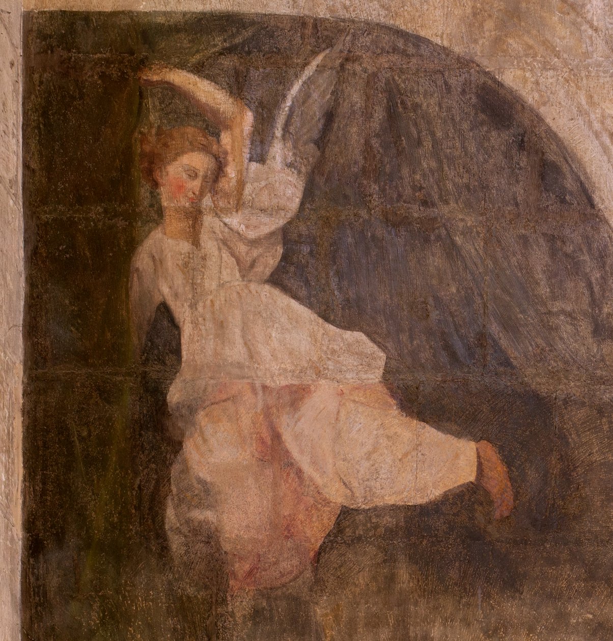 Kilise (Vaftizci Yahya Kilisesi). İç mekan. Şapel Saint-Fursy. Duvar resimleri. Meryem